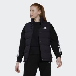 Bezrękawnik Sportowy Damski Adidas Helionic Down. Czarne kamizelki Adidas, m, bez wzorów, bez kaptura. Za 569.99 zł.