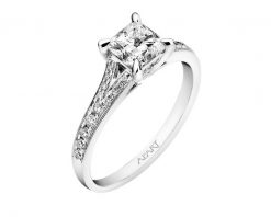 Pierścionek z białego złota z diamentami - 1,20 ct - próba 750. Białe pierścionki Apart, z diamentem, złote. Za 49,990.00 zł.