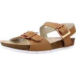 Sandały CLARKS RIVER SAND K Jasnobrązowy. Brązowe sandały Clarks, bez wzorów, ze skóry, bez obcasa, bez zapięcia. Za 149.99 zł.