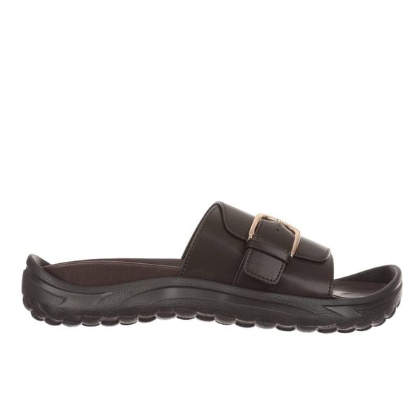 Damskie sandały MBT Nikko. Czarne sandały MBT, bez wzorów, z gumy, eleganckie, bez obcasa, bez zapięcia. Za 388.95 zł.