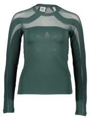 Adidas Koszulka w kolorze zielonym rozmiar: 34. Zielone bluzki Adidas, bez wzorów, bez kołnierzyka, bez ramiączek. Za 92.86 zł.