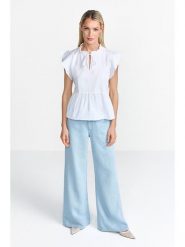 Rich & Royal Bluzka w kolorze białym rozmiar: 40. Białe bluzki Rich & Royal, bez wzorów, z bawełny, bez kołnierzyka, bez ramiączek. Za 179.64 zł.