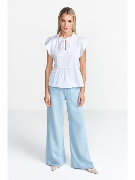 Rich & Royal Bluzka w kolorze białym rozmiar: 40. Białe bluzki Rich & Royal, bez wzorów, z bawełny, bez kołnierzyka, bez ramiączek. Za 159.95 zł.