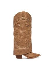 Steve Madden Kowbojki Stagecoach 11005660 Brązowy. Brązowe botki Steve Madden, bez wzorów, ze skóry, bez obcasa, na słupku, bez zapięcia. Za 1,069.00 zł.