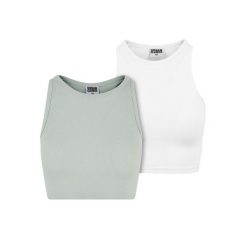 Top W Prążki Dla Kobiet (zestaw 2 Sztuk). Brązowe topy Urban Classics, xl, bez wzorów, bez kołnierzyka, bez ramiączek. Za 64.99 zł.