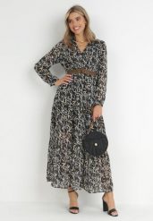 Czarna Sukienka Epicenter. Czarne sukienki Born2be, na imprezę, l, bez wzorów, eleganckie, bez kołnierzyka, bez ramiączek, maxi, kopertowe. Za 109.99 zł.