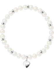 Pearline Bransoletka perłowa w kolorze białym z elementem ozdobnym rozmiar: onesize. Białe bransoletki Pearline, z perłą, srebrne. Za 287.84 zł.