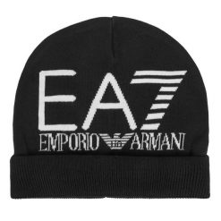 Czapka EA7 Emporio Armani. Czarne czapki EA7 Emporio Armani, bez wzorów. Za 149.99 zł.