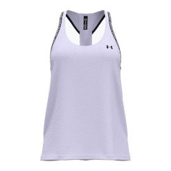 Tank top treningowy damski Under Armour Knockout Tank. Fioletowe topy Under Armour, xl, bez wzorów, bez kołnierzyka, bez ramiączek. Za 97.99 zł.