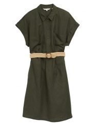 Tom Tailor Sukienka w kolorze khaki rozmiar: 36. Brązowe sukienki Tom Tailor, na co dzień, s, bez wzorów, z tkaniny, klasyczne, bez kołnierzyka, bez ramiączek, midi, proste. Za 122.38 zł.