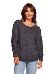 Be Wear Sweter w kolorze szarym rozmiar: S/M. Szare swetry Be Wear, m, bez wzorów, z wełny, bez ramiączek. Za 214.95 zł.