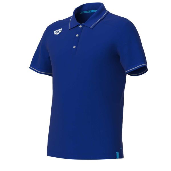 Koszulka polo Arena Team Polo shirt Solid Cotton. Niebieskie bluzki Arena, xl, bez wzorów, z bawełny, bez kołnierzyka, bez ramiączek. Za 239.00 zł.