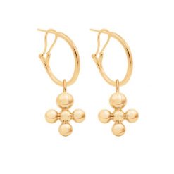 Kolczyki koła 2 cm z pozłacanymi zawieszkami Luck. Żółte kolczyki Lilou, pozłacane. Za 437.00 zł.