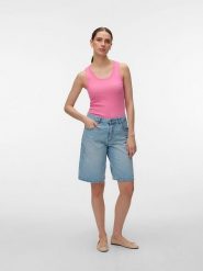 Vero Moda Top w kolorze różowym rozmiar: S. Różowe topy Vero Moda, s, bez wzorów, bez kołnierzyka, bez ramiączek. Za 53.17 zł.
