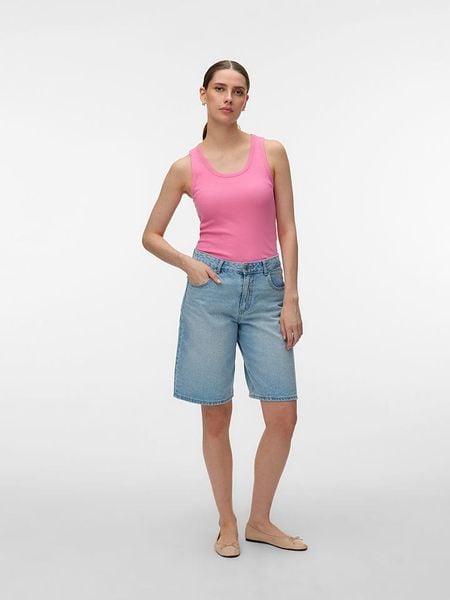 Vero Moda Top w kolorze różowym rozmiar: M. Różowe topy Vero Moda, m, bez wzorów, bez kołnierzyka, bez ramiączek. Za 57.87 zł.