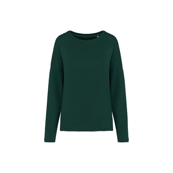Bluza damska Kariban Loose. Zielone bluzy KARIBAN, m, bez wzorów, z bawełny, bez kaptura. Za 141.50 zł.