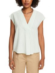 ESPRIT Bluzka w kolorze zielonym rozmiar: XL. Zielone bluzki Esprit, xl, bez wzorów, z bawełny, bez kołnierzyka, bez ramiączek. Za 61.60 zł.