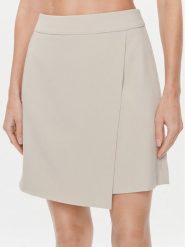 DKNY Spódnica trapezowa UK3SX131 Beżowy Regular Fit. Brązowe spódnice DKNY, bez wzorów, z syntetyku, trapezowe. Za 169.99 zł.