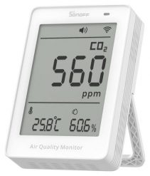 Miernik jakości powietrza WiFi LCD Sonoff AirGuard CO2 SAWF-08P. Nawilżacze powietrza Sonoff. Za 209.00 zł.