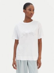 JOOP! T-Shirt Tesia 30100884 Biały Regular Fit. Białe t-shirty Joop!, bez wzorów, z bawełny, bez kołnierzyka, bez ramiączek. Za 329.99 zł.