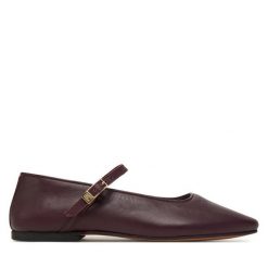 Baleriny Tommy Hilfiger. Czerwone baleriny TOMMY HILFIGER, bez wzorów, bez obcasa. Za 559.99 zł.