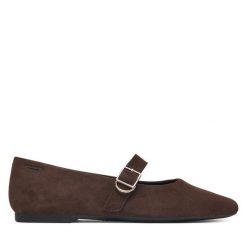 Baleriny Vagabond Shoemakers. Brązowe baleriny Vagabond Shoemakers, bez wzorów, bez obcasa. Za 434.99 zł.