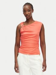 Marciano Guess Top G6GP02 K3068 Koralowy Slim Fit. Pomarańczowe topy Marciano Guess, l, z aplikacjami, z wiskozy, bez kołnierzyka, bez ramiączek. Za 345.99 zł.