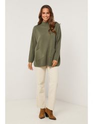 Soft Cashmere Sweter w kolorze khaki rozmiar: 34/36. Brązowe swetry Soft Cashmere, bez wzorów, z kaszmiru, bez ramiączek. Za 161.34 zł.