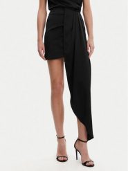 Eleh Spódnica mini ESS250182 Czarny Regular Fit. Czarne spódnice Eleh, l, bez wzorów, z syntetyku, mini. Za 219.99 zł.