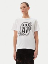 Munthe T-Shirt Fynella 251110925160 Biały Regular Fit. Białe t-shirty Munthe, bez wzorów, z bawełny, bez kołnierzyka, bez ramiączek. Za 179.99 zł.