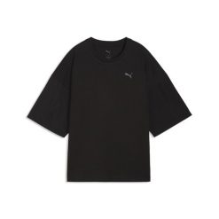 Damska koszulka oversize HER PUMA. Czarne koszulki sportowe Puma, bez wzorów, bez ramiączek, na fitness i siłownię. Za 149.00 zł.