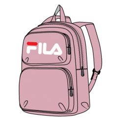 Plecak z podwójną kieszenią Fila Fenyi. Czerwone plecaki Fila, bez wzorów. Za 89.99 zł.