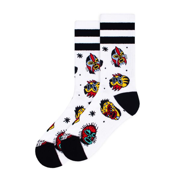 Skarpetki American Socks el Luchador. Białe skarpety AMERICAN SOCKS, bez wzorów. Za 67.68 zł.