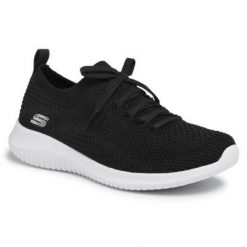 Skechers 12841 BKW Czarny. Czarne obuwie sportowe Skechers, z materiału, bez zapięcia. Za 279.99 zł.