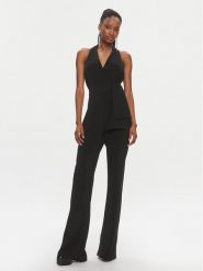 Pinko Kombinezon 103047 7624 Czarny Regular Fit. Czarne sukienki Pinko, bez wzorów, z syntetyku, bez kołnierzyka, bez ramiączek. Za 1,519.00 zł.