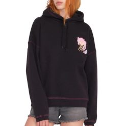 Bluza sportowa damska Volcom Tetsunori. Czarne bluzy Volcom, s, bez wzorów, z bawełny, bez kaptura. W wyprzedaży za 377.00 zł.