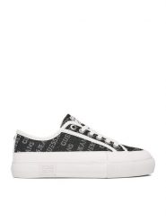 Guess Jeans Tenisówki CWBEO-GJ13456 Czarny. Czarne trampki Guess Jeans, z aplikacjami, z jeansu, bez zapięcia. Za 229.99 zł.