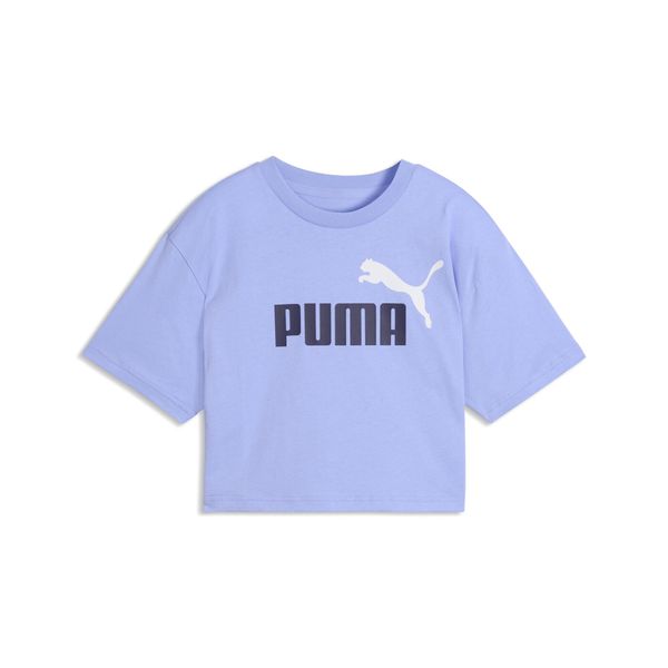 Młodzieżowa krótka koszulka Essentials 2 Colour z logo PUMA No. 1 PUMA. Fioletowa bluzki Puma, l, bez wzorów, z gumy, młodzieżowe, bez kołnierzyka, bez ramiączek. Za 79.00 zł.
