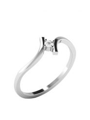 Vittoria Jewels Złoty pierścionek z diamentem rozmiar: 64. Szare pierścionki Vittoria Jewels, z diamentem, złote. Za 608.99 zł.