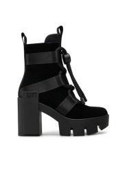 United Nude Trzewiki Grip Nomad Mid II 107640157 Czarny. Czarne botki United Nude, bez wzorów, ze skóry, bez obcasa, na słupku, bez zapięcia. Za 1,749.00 zł.