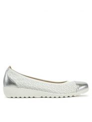 Caprice Baleriny 9-22103-42 Biały. Białe baleriny Caprice, bez wzorów, ze skóry, bez obcasa. Za 164.99 zł.