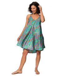 Aller Simplement Sukienka w kolorze turkusowo-różowym rozmiar: 34/36. Różowe sukienki Aller Simplement, bez wzorów, bez kołnierzyka, bez ramiączek, mini. Za 43.99 zł.