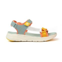 Sandały turystyczne TRAPANI – zapięcie na podwójny rzep, podeszwa EVA i komfort. Żółte sandały Izas, bez wzorów, bez obcasa, bez zapięcia. W wyprzedaży za 226.04 zł.