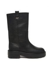 Tommy Jeans Kozaki Tjw Tubular Mid Boots EN0EN03111 Czarny. Czarne kozaki Tommy Jeans, z jeansu, bez obcasa, na płaskiej podeszwie, bez zapięcia. Za 799.99 zł.