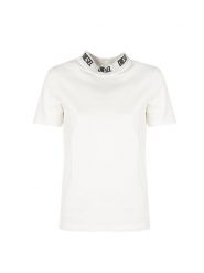 Diesel T-shirt "T-Reg" | A06780-0JFAX | Kobieta | Biały. Białe t-shirty Diesel, xs, bez wzorów, z bawełny, bez kołnierzyka, bez ramiączek. W wyprzedaży za 199.00 zł.