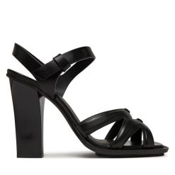 Sandały Max Mara. Czarne sandały Max Mara, bez wzorów, bez obcasa, na słupku, bez zapięcia. Za 3,069.00 zł.