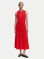 Tommy Hilfiger Sukienka codzienna 1985 Pleated WW0WW49621 Czerwony Regular Fit. Czerwone sukienki TOMMY HILFIGER, na co dzień, xl, bez wzorów, z syntetyku, bez kołnierzyka, bez ramiączek, proste. Za 799.99 zł.