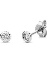 Revoni Złote kolczyki-wkrętki z diamentami rozmiar: onesize. Szare kolczyki Revoni, z diamentem, złote. Za 761.99 zł.