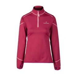 Bluza damska Swiftlayer half zipp VTX. Brązowe bluzy BERGSON, bez wzorów, bez kaptura. Za 229.00 zł.