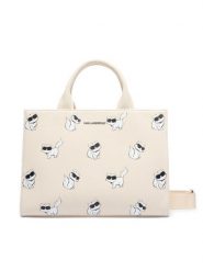 KARL LAGERFELD Torebka B3W50064 Beżowy. Brązowe torebki klasyczne KARL LAGERFELD, bez wzorów, z materiału, bez dodatków. Za 549.99 zł.